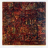 Artist: b'Shearer, Mitzi.' | Title: b'Persian carpet design' | Date: 1978 | Technique: b'linocut, printed in colour, from three blocks'