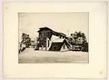 Artist: b'PLATT, Austin' | Title: b'Firbank CEGGS, Melbourne' | Date: 1936 | Technique: b'etching, printed in black ink, from one plate'