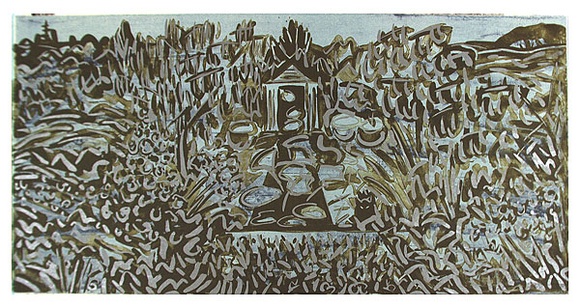Artist: b'Fumpston, Rodney.' | Title: b'Night garden' | Date: 1993, September - October | Technique: b'lithograph, printed in colour, from three stones' Artist: b'Fumpston, Rodney.' | Title: b'Night garden' | Date: 1993, September - October | Technique: b'lithograph, printed in colour, from three stones'