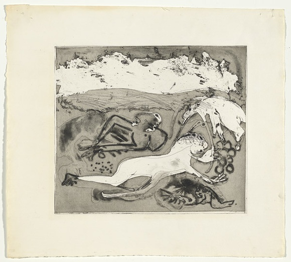 Artist: b'BOYD, Arthur' | Title: b'Unidentified (not Lysistrata?).' | Date: c.1970 | Technique: b'etching and aquatint, printed in black ink, from one plate' | Copyright: b'Reproduced with permission of Bundanon Trust' Artist: b'BOYD, Arthur' | Title: b'Unidentified (not Lysistrata?).' | Date: c.1970 | Technique: b'etching and aquatint, printed in black ink, from one plate' | Copyright: b'Reproduced with permission of Bundanon Trust'