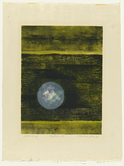 Artist: b'King, Grahame.' | Title: b'Reflection II' | Date: 1966 | Technique: b'lithograph, printed in colour, from multiple stones [or plates]'