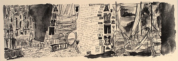 Artist: b'Crawford, Marian.' | Title: b'Letter to Julie and Peter' | Date: 1995, October | Technique: b'lithograph, printed in black ink from one stone' Artist: b'Crawford, Marian.' | Title: b'Letter to Julie and Peter' | Date: 1995, October | Technique: b'lithograph, printed in black ink from one stone'