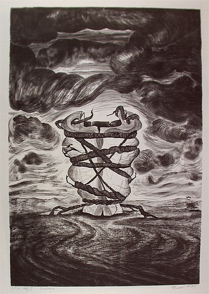 Artist: b'Connors, Anne.' | Title: b'Embrace' | Date: 1986 - 1987 | Technique: b'lithograph, printed in black ink, from one stone' Artist: b'Connors, Anne.' | Title: b'Embrace' | Date: 1986 - 1987 | Technique: b'lithograph, printed in black ink, from one stone'