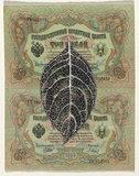 Artist: HALL, Fiona | Title: Atropa belladonna - Deadly nightshade (Russian currency) | Date: 2000 - 2002 | Technique: gouache | Copyright: © Fiona Hall