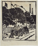 Artist: TRAVERS, Hilda | Title: Rabbits. | Date: (1932) | Technique: linocut, printed in black ink, from one block