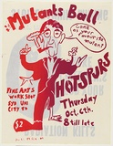 Artist: UNKNOWN | Title: Mutants Ball...Hotspurs. | Date: 1977 | Technique: screenprint, printed in colour, from one stencil