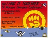 Artist: Robertson, Toni. | Title: Getting it together (A Women's Liberation Conference!) | Date: 1979 | Technique: screenprint, printed in colour, from four stencils | Copyright: © Toni Robertson