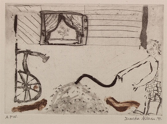 Artist: b'Allen, Davida' | Title: b'Your favourite thing' | Date: 1991, July - September | Technique: b'etching and monoprint, printed in colour, from one plate' Artist: b'Allen, Davida' | Title: b'Your favourite thing' | Date: 1991, July - September | Technique: b'etching and monoprint, printed in colour, from one plate'