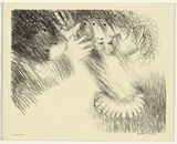 Artist: BOYD, Arthur | Title: St Francis turning Brother Masseo. | Date: (1965) | Technique: lithograph, printed in black ink, from one plate | Copyright: Reproduced with permission of Bundanon Trust
