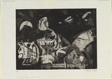 Artist: SCHEPERS, Karin | Title: In the forest of the night. | Date: 1962 | Technique: sugarlift aquatint, etching and drypoint, printed in black ink, from one copper plate