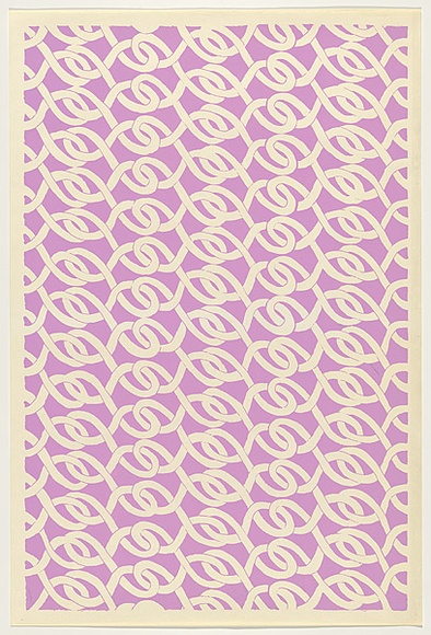 Artist: WORSTEAD, Paul | Title: Sports wiggle | Date: 1981 | Technique: screenprint, printed in purple ink, from one stencil | Copyright: This work appears on screen courtesy of the artist