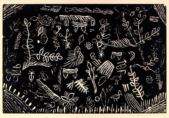 Artist: Ngale, Polly. | Title: not titled [No.42] | Date: 1990 | Technique: woodcut, printed in black ink, from one block