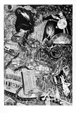 Artist: McBurnie, Ron. | Title: Into the Abyss | Date: 1990 | Technique: etching and aquatint, printed in black ink, from one zinc plate | Copyright: © Ron McBurnie