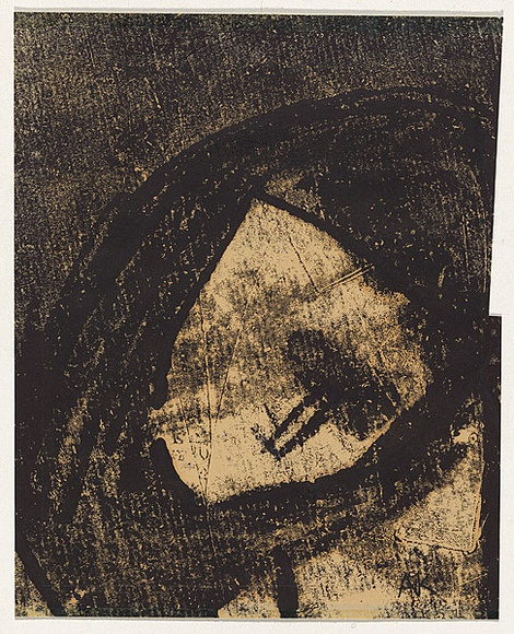 Artist: b'Kriegel, Adam.' | Title: b'Two heads (a)' | Date: 1950s | Technique: b'monotype, printed in black ink, from one plate' Artist: b'Kriegel, Adam.' | Title: b'Two heads (a)' | Date: 1950s | Technique: b'monotype, printed in black ink, from one plate'