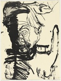 Artist: PARR, Mike | Title: not titled. | Date: 1995 | Technique: lithograph, printed in black ink, from one stone