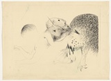 Artist: BOYD, Arthur | Title: St Francis kissing the Wolf of Gubbio. | Date: (1965) | Technique: lithograph, printed in black ink, from one plate | Copyright: Reproduced with permission of Bundanon Trust