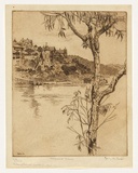 Artist: URE SMITH, Sydney | Title: Musgrave Street from Cremorne. | Date: 1916 | Technique: etching, printed in brown ink with plate-tone, from one copper plate