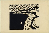 Artist: Burn, Ian. | Title: Seascape with figure. | Date: 1963 | Technique: linocut, printed in black ink, from one block