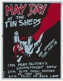 Artist: MACKINOLTY, Chips | Title: May Day at the Tin Sheds | Date: 1979 | Technique: screenprint, printed in colour, from two stencils