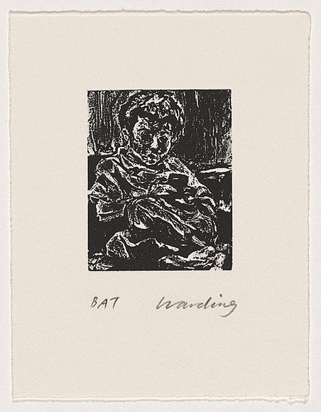 Artist: b'Harding, Nicholas.' | Title: b'Untitled (Sam playing gameboy).' | Date: 2002 | Technique: b'open-bite and aquatint, printed in black ink, from one plate' Artist: b'Harding, Nicholas.' | Title: b'Untitled (Sam playing gameboy).' | Date: 2002 | Technique: b'open-bite and aquatint, printed in black ink, from one plate'