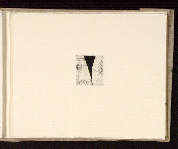 Artist: b'Mann, Gillian.' | Title: b'(Abstract triangle).' | Date: 1981 | Technique: b'etching, printed in black ink, from one plate' Artist: b'Mann, Gillian.' | Title: b'(Abstract triangle).' | Date: 1981 | Technique: b'etching, printed in black ink, from one plate'