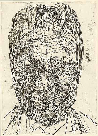 Artist: b'PARR, Mike' | Title: b'Pool of blood 1.' | Date: 1988 | Technique: b'deep etching, deep bite, aquatint and foul biting, printed in black ink, from one copper plate' Artist: b'PARR, Mike' | Title: b'Pool of blood 1.' | Date: 1988 | Technique: b'deep etching, deep bite, aquatint and foul biting, printed in black ink, from one copper plate'