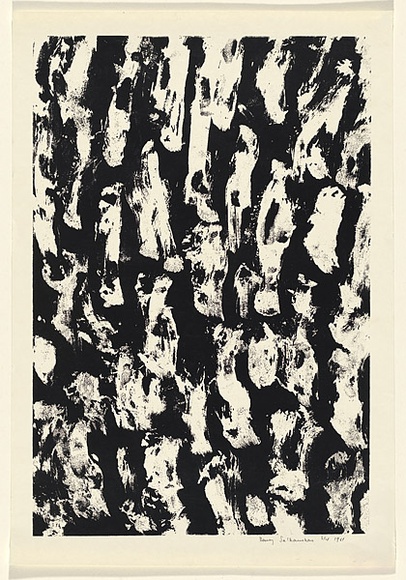 Artist: b'Salkauskas, Henry.' | Title: b'Australia' | Date: 1961 | Technique: b'screenprint, printed in black ink, from one screen' | Copyright: b'\xc2\xa9 Eva Kubbos' Artist: b'Salkauskas, Henry.' | Title: b'Australia' | Date: 1961 | Technique: b'screenprint, printed in black ink, from one screen' | Copyright: b'\xc2\xa9 Eva Kubbos'