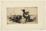 Artist: b'Long, Sydney.' | Title: b'A windy day' | Date: 1927 | Technique: b'line-etching, printed in warm black ink with plate-tone, from one copper plate' | Copyright: b'Reproduced with the kind permission of the Ophthalmic Research Institute of Australia'