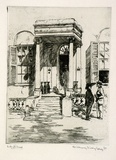 Artist: FULLWOOD, A.H. | Title: Old Treasury Building, Sydney. | Date: 1923 | Technique: etching, printed in black ink, from one plate