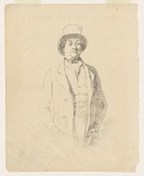 Artist: NICHOLAS, William | Title: The city rate collector (John Rowley). | Date: 1847 | Technique: pen-lithograph, printed in black ink, from one zinc plate