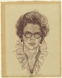Artist: Proctor, Thea. | Title: Self-portrait. | Date: December 1921 | Technique: lithograph, printed in brown ink, from one stone | Copyright: © Art Gallery of New South Wales