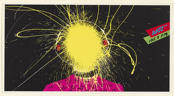 Artist: b'Done, Ken.' | Title: b'Small copy of the large outdoor advertising poster for FM radio station 2JJJ. [One of ten the same].' | Date: 1982 | Copyright: b'\xc2\xa9 Graeme Davey'