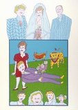 Artist: b'HANRAHAN, Barbara' | Title: b'Wedding dreams in the park' | Date: 1981 | Technique: b'screenprint, printed in colour, from 15 stencils'