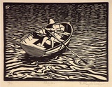 Artist: Davies, L. Roy. | Title: Ripples. | Date: (1924) | Technique: wood-engraving, printed in black ink, from one block | Copyright: © The Estate of L. Roy Davies