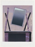 Artist: Senbergs, Jan. | Title: Suspended frame | Date: 1968 | Technique: screenprint, printed in colour, from multiple stencils | Copyright: © Jan Senbergs. Licensed by VISCOPY, Australia