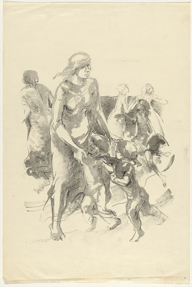 Artist: bO'Connor, Ailsa. | Title: b'not titled' | Date: c.1975 | Technique: b'lithograph, printed in black ink, from one stone' Artist: bO'Connor, Ailsa. | Title: b'not titled' | Date: c.1975 | Technique: b'lithograph, printed in black ink, from one stone'