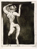 Artist: BALDESSIN, George | Title: Performer. | Date: 1972 | Technique: etching and aquatint, printed in black ink, from one plate