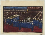 Artist: Black, Dorrit. | Title: Naval funeral. | Date: c.1949 | Technique: linocut, printed in colour, from four blocks