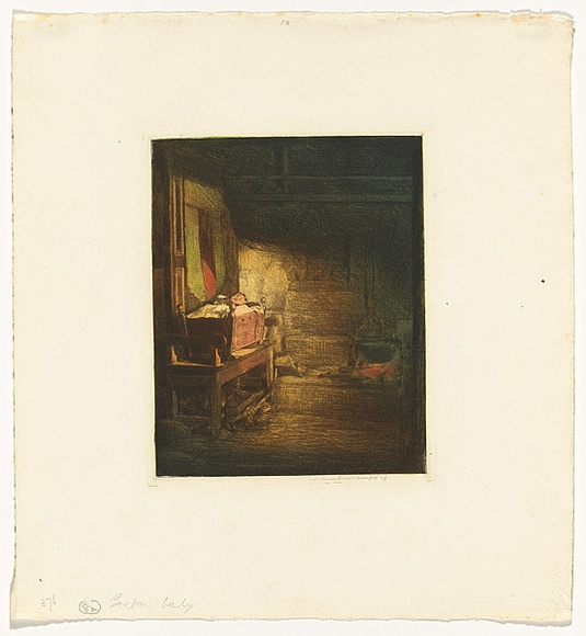 Artist: b'Menpes, Mortimer.' | Title: b'Breton baby' | Date: c.1890
