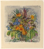 Artist: PRESTON, Margaret | Title: Grevillea leucopteris. | Date: 1946 | Technique: monotype, printed in colour, from one masonite sheet | Copyright: © Margaret Preston. Licensed by VISCOPY, Australia