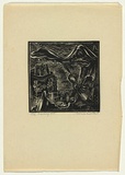 Artist: Ratas, Vaclovas. | Title: Rescued | Date: 1948 | Technique: woodcut
