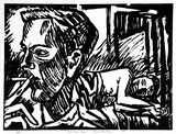 Artist: b'MacFarlane, Stewart.' | Title: b'Love come down' | Date: 1985 | Technique: b'linocut, printed in black ink, from one block' | Copyright: b'\xc2\xa9 Stewart MacFarlane. Licensed by VISCOPY, Australia'