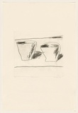 Title: Two bowls 1 | Date: 1982 | Technique: drypoint, printed in black ink, from one perspex plate