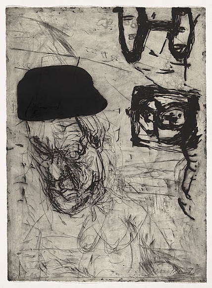 Artist: b'PARR, Mike' | Title: b'Polish mud # 12' | Date: 1995 | Technique: b'drypoint and lift-ground aquatint, printed in colour, from 2 copper plates'