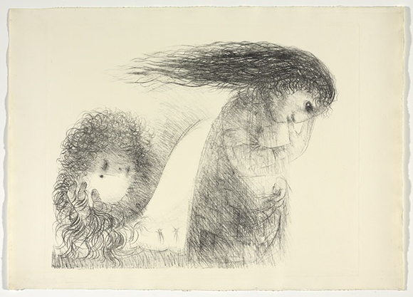 Artist: b'BOYD, Arthur' | Title: b'St Francis when young turning aside.' | Date: (1965) | Technique: b'lithograph, printed in black ink, from one plate' | Copyright: b'Reproduced with permission of Bundanon Trust' Artist: b'BOYD, Arthur' | Title: b'St Francis when young turning aside.' | Date: (1965) | Technique: b'lithograph, printed in black ink, from one plate' | Copyright: b'Reproduced with permission of Bundanon Trust'