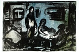 Artist: Armstrong, Ian. | Title: (Cafe). | Date: 1950s | Technique: lithograph, printed in colour, from three plates