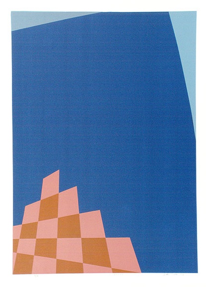 Artist: b'WICKS, Arthur' | Title: b'Blue expandable' | Date: 1968 | Technique: b'screenprint, printed in colour, from multiple stencils' Artist: b'WICKS, Arthur' | Title: b'Blue expandable' | Date: 1968 | Technique: b'screenprint, printed in colour, from multiple stencils'