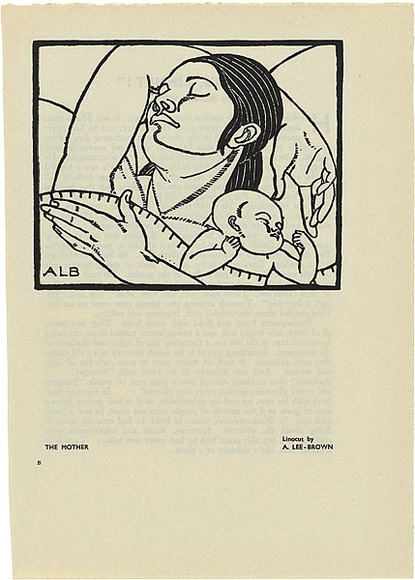 Artist: Allan, Ailsa [1]. | Title: The mother. | Date: 1934 | Technique: linocut, printed in black ink, from one block