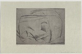 Artist: MACQUEEN, Mary | Title: Le mort | Date: 1964 | Technique: drypoint, printed in black ink with plate-tone, from one copper plate | Copyright: Courtesy Paulette Calhoun, for the estate of Mary Macqueen