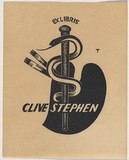 Artist: Thake, Eric. | Title: Bookplate: Clive Stephen | Date: 1931 | Technique: wood-engraving, printed in black ink, from one block